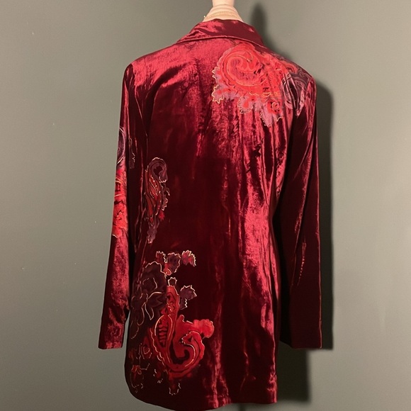 Coldwater creek , crushed velvet jacket embellished size  16 riding jacket - Picture 5 of 7